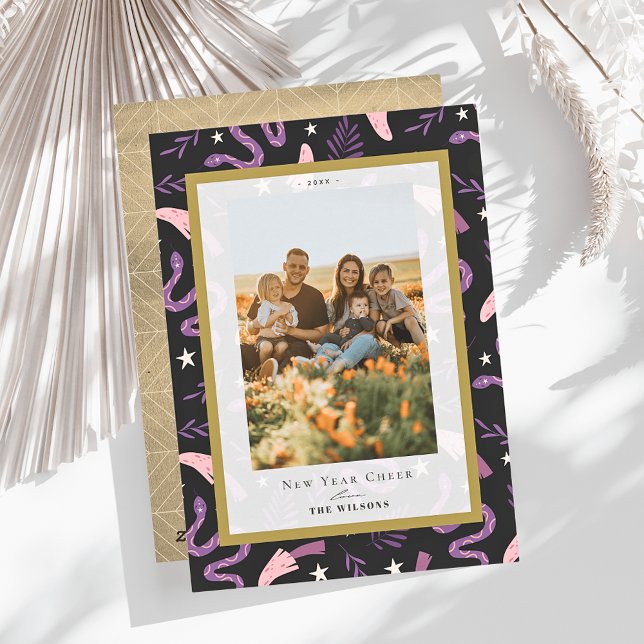 Tarjeta Festiva Snack y Mushroom Black 2 Foto Año Nuevo Chino (Subido por el creador)