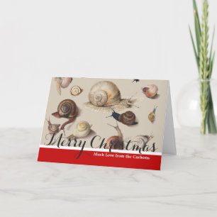 Tarjeta Festiva Snail Garden Mascota Gastropod Slug Caracoles botá