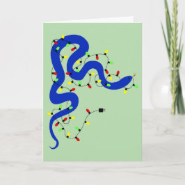 Tarjeta Festiva Snake Christmas Card