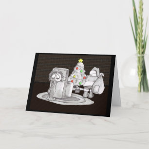 Tarjeta Festiva Sneakin para arriba en Santa