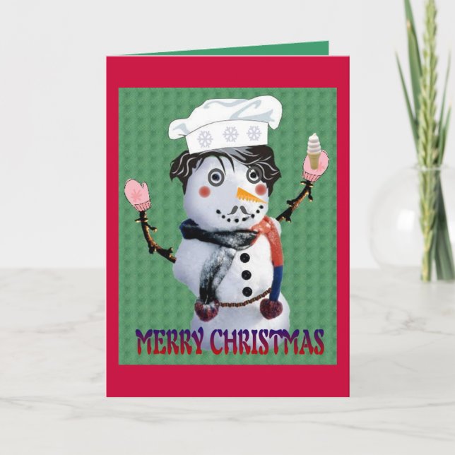 TARJETA FESTIVA SNOMAN COOK (Anverso)