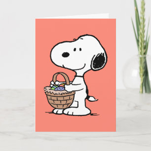 Tarjeta Festiva Snoopy Feliz Pascua