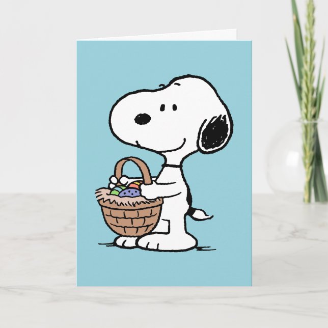 Tarjeta Festiva Snoopy Feliz Pascua (Anverso)