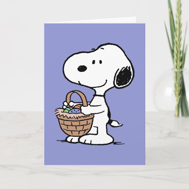 Tarjeta Festiva Snoopy Happy Easter (Anverso)