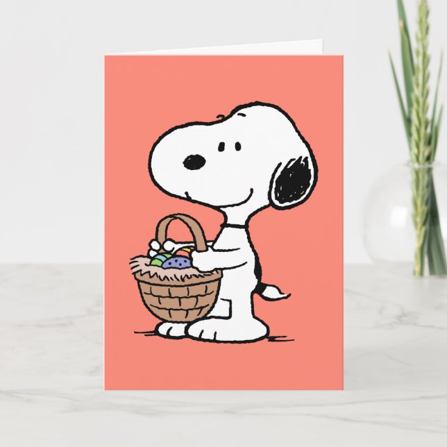 Tarjeta Festiva Snoopy Happy Easter (Anverso)