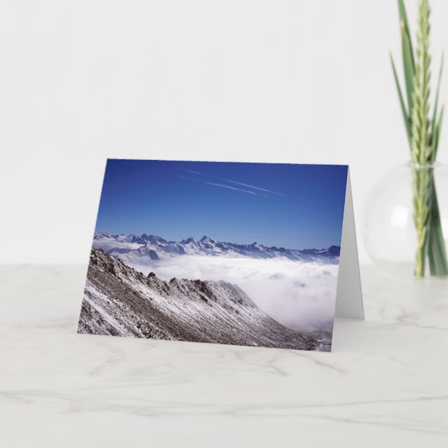 Tarjeta Festiva Snow Davos Suiza (Anverso)