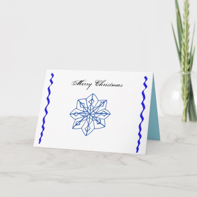 Tarjeta Festiva Snow Flake (Anverso)