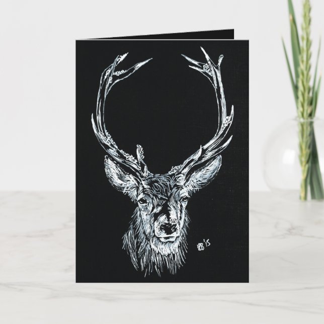 Tarjeta Festiva Snow Stag (Anverso)