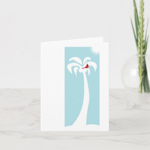 Tarjeta Festiva Snowbird rojo cardinal Notecard