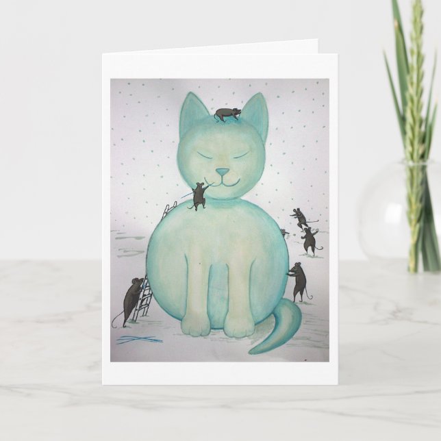 Tarjeta Festiva Snowcat (Anverso)
