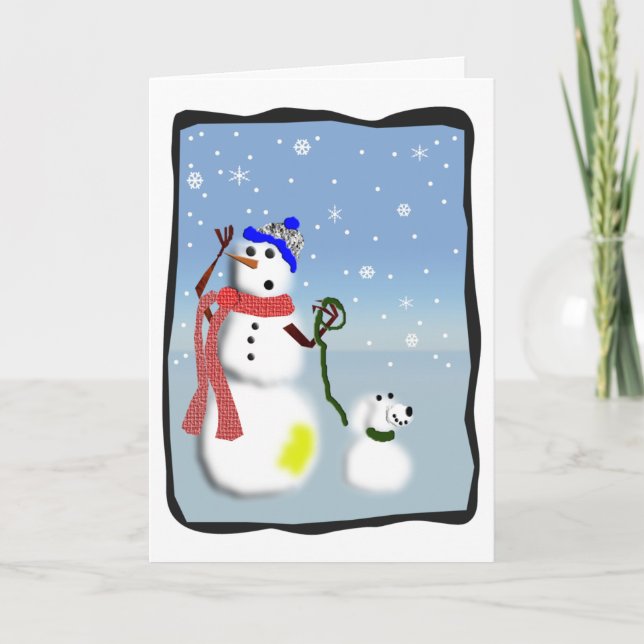 Tarjeta Festiva snowdog (Anverso)