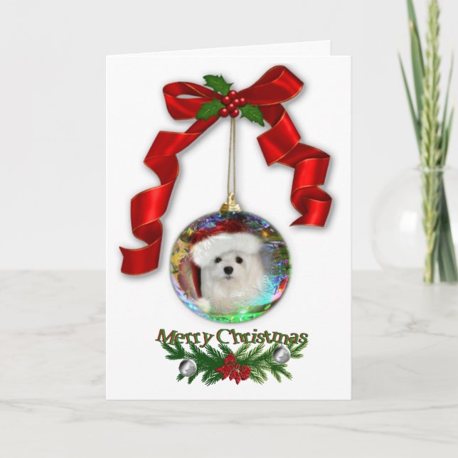 Tarjeta Festiva Snowdrop, la carta de los Navidades malteses (Anverso)