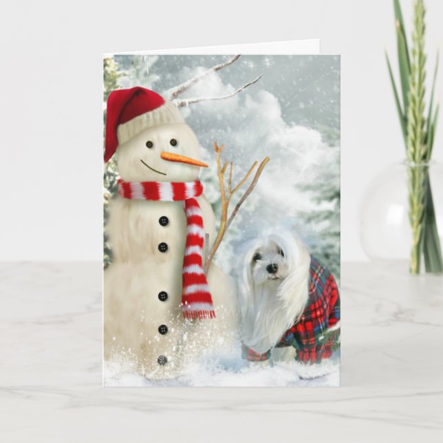 Tarjeta Festiva Snowdrop, la carta de los Navidades malteses (Anverso)