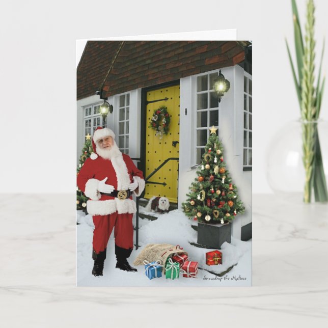 Tarjeta Festiva Snowdrop, la carta de los Navidades malteses (Anverso)