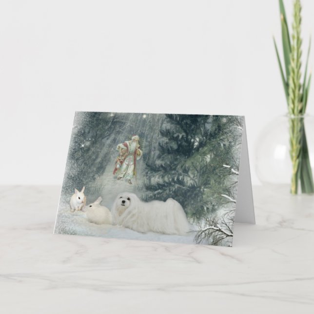 Tarjeta Festiva Snowdrop, la carta de los Navidades malteses (Anverso)