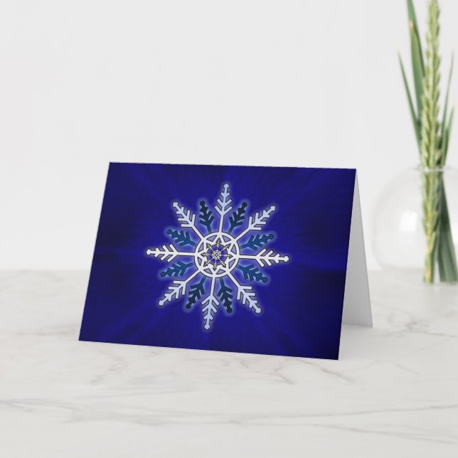 Tarjeta Festiva Snowflake (Anverso)