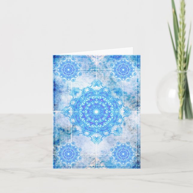 Tarjeta Festiva Snowflake (Anverso)