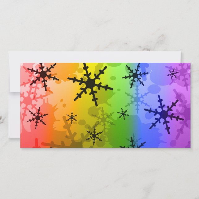 Tarjeta Festiva Snowflake (Anverso)