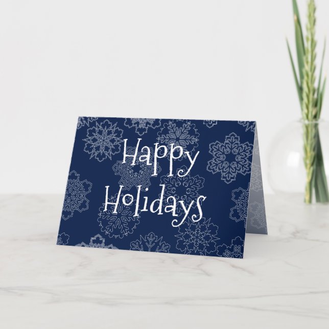 Tarjeta Festiva Snowflake (Anverso)