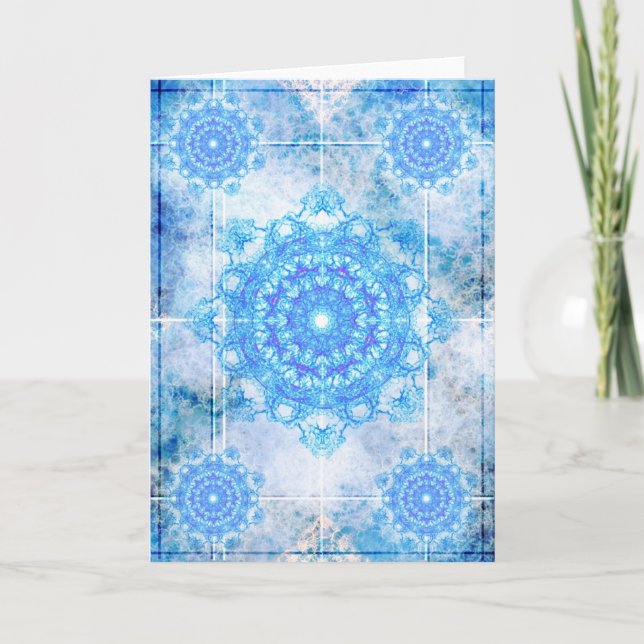 Tarjeta Festiva Snowflake (Anverso)