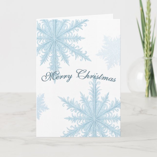 Tarjeta Festiva Snowflake Christmas Card (Anverso)