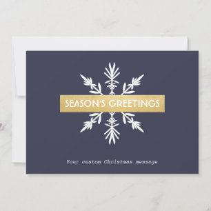 Tarjeta Festiva Snowflake Corporate Christmas Seasons Greetings
