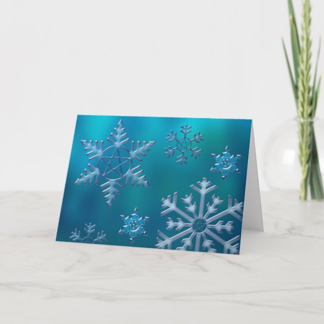 Tarjeta Festiva Snowflake H (Anverso)