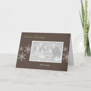 Tarjeta Festiva Snowflake Holiday Template