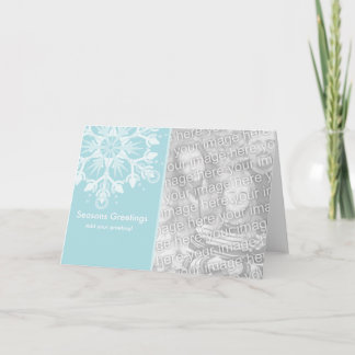 Tarjeta Festiva Snowflake Holiday Template