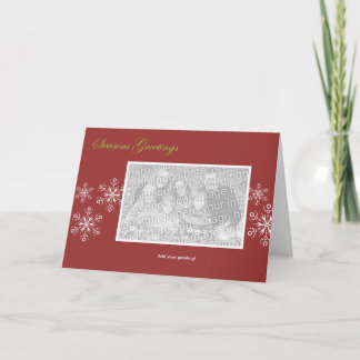 Tarjeta Festiva Snowflake Holiday Template