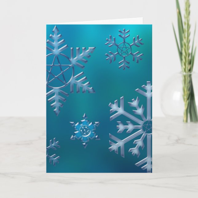Tarjeta Festiva Snowflake V (Anverso)