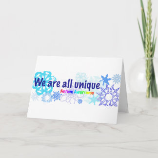 Tarjeta Festiva snowflakes_autism