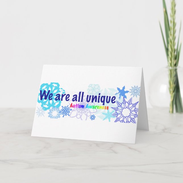 Tarjeta Festiva snowflakes_autism (Anverso)