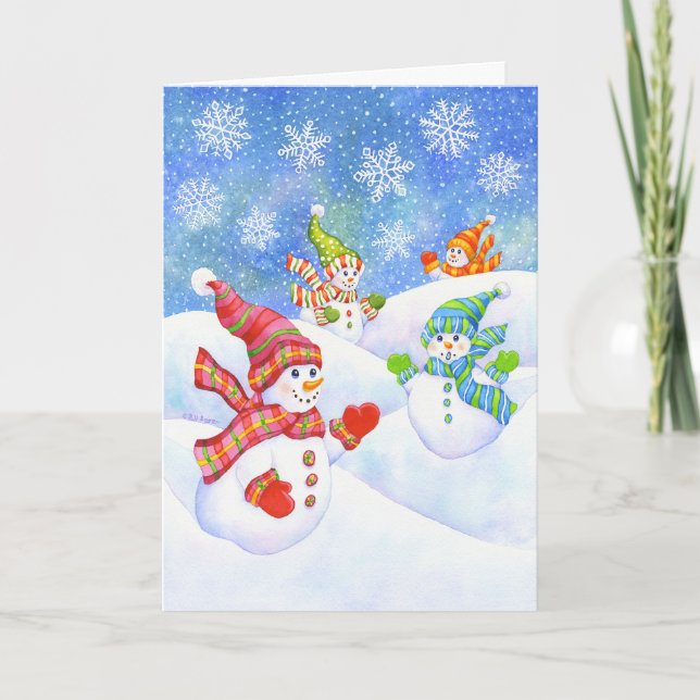 Tarjeta Festiva SnowGirls (Anverso)