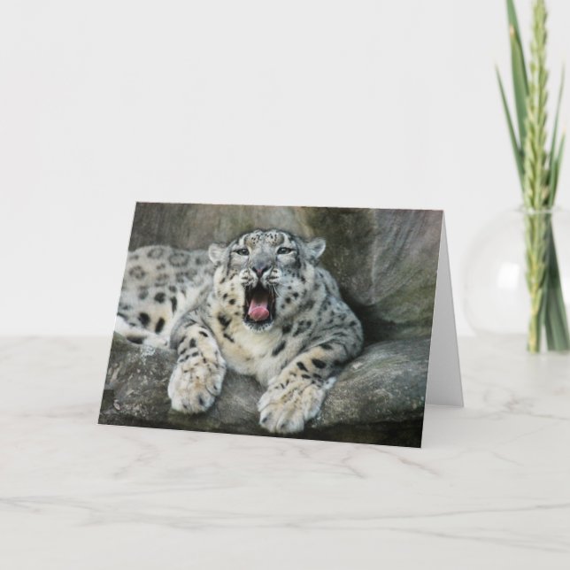 Tarjeta Festiva SnowLeopardBCR007 (Anverso)
