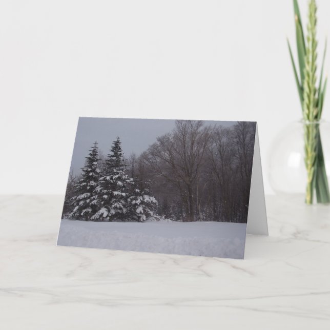 Tarjeta Festiva Snowley Pines (Anverso)