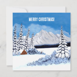 Tarjeta Festiva Snowley Winter Flat Holiday Card