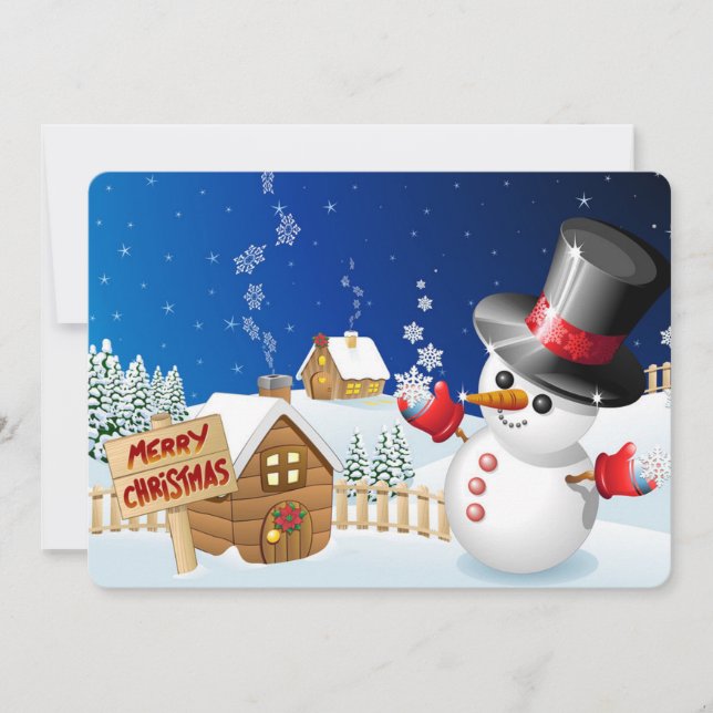 Tarjeta Festiva Snowman (Anverso)