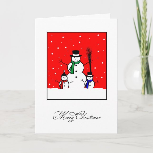 Tarjeta Festiva Snowman (Anverso)