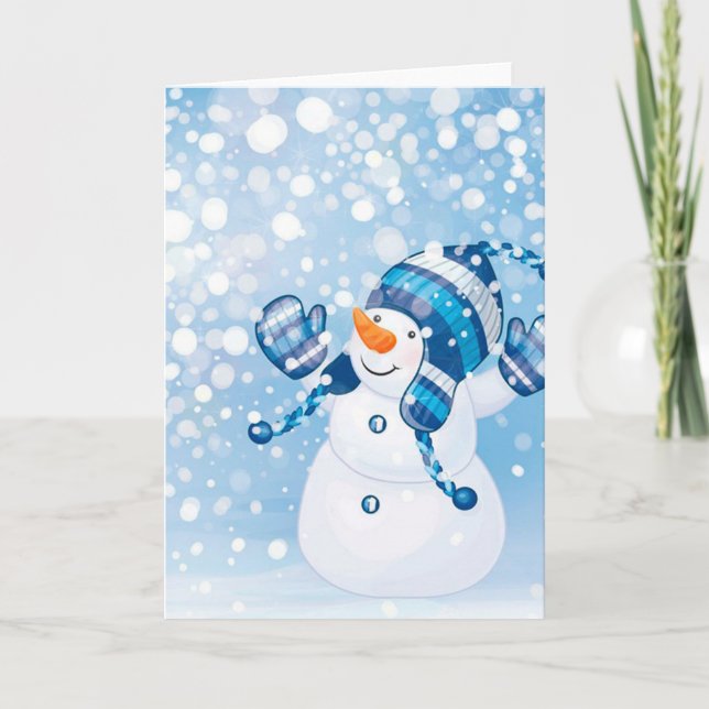 Tarjeta Festiva Snowman (Anverso)
