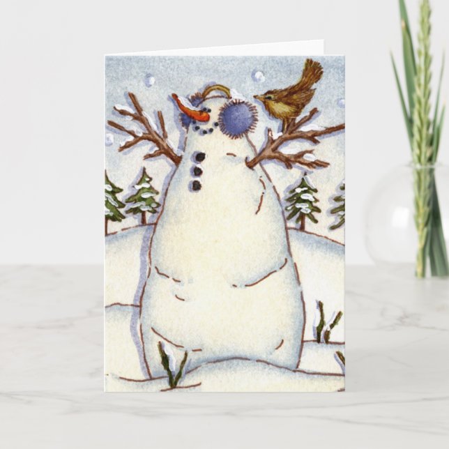 Tarjeta Festiva Snowman (Anverso)