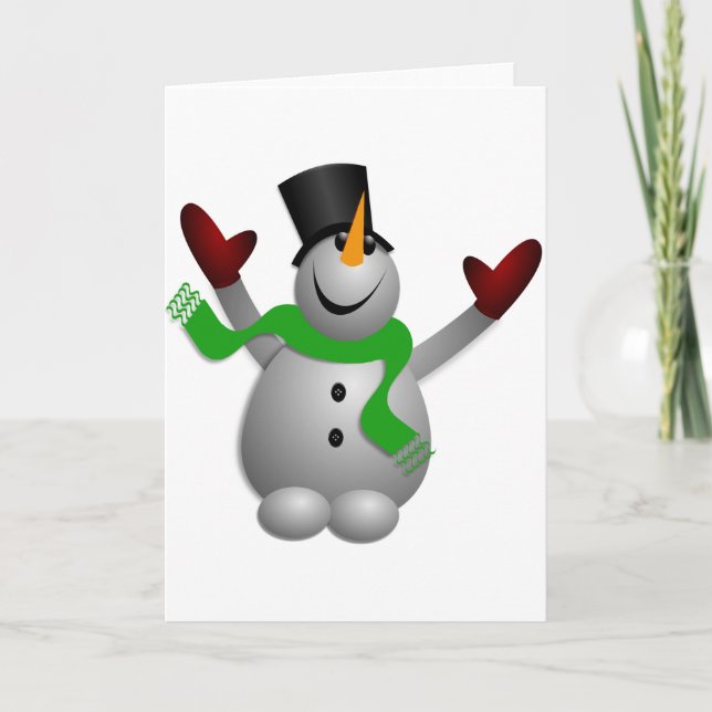 Tarjeta Festiva Snowman (Anverso)