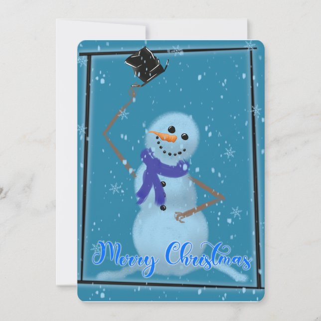 Tarjeta Festiva Snowman (Anverso)