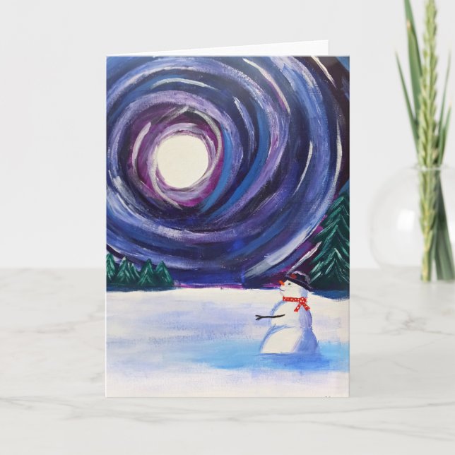 Tarjeta Festiva Snowman (Anverso)