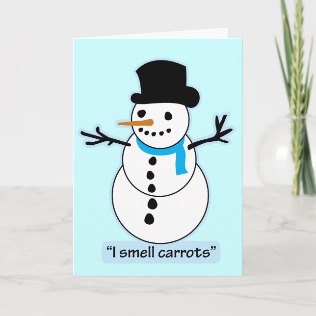 Tarjeta Festiva snowman (Anverso)