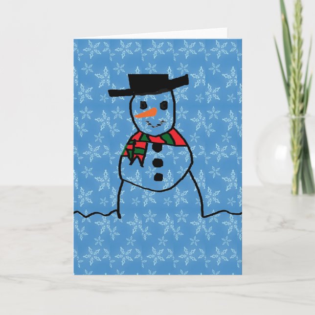 Tarjeta Festiva Snowman (Anverso)