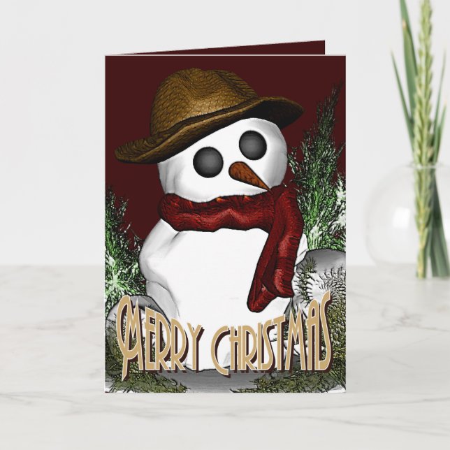 Tarjeta Festiva Snowman (Anverso)