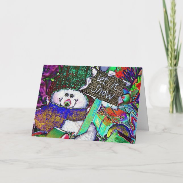 Tarjeta Festiva Snowman (Anverso)