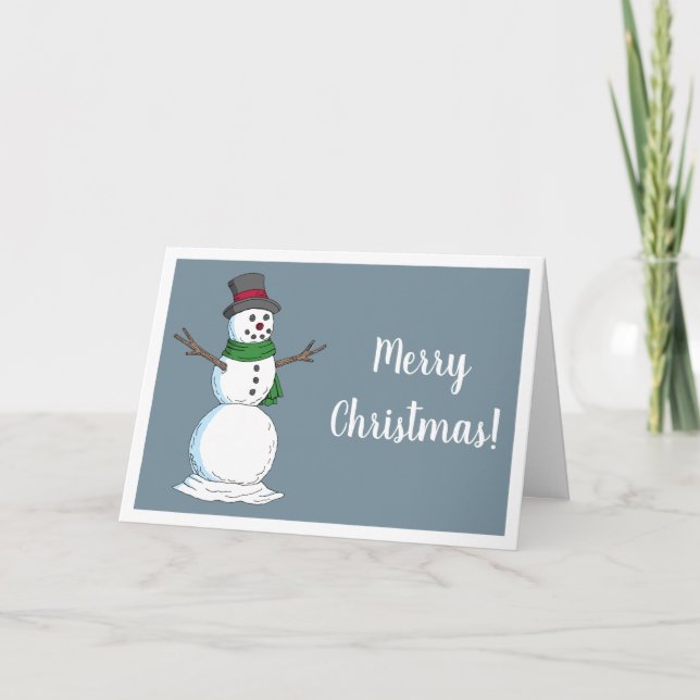 Tarjeta Festiva Snowman (Anverso)