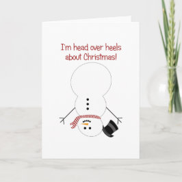 Tarjeta Festiva Snowman al revés